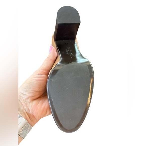 Talbots women’s Leather lace up taupe tan oxfords heel booties NWOT size 7B - Picture 7 of 9